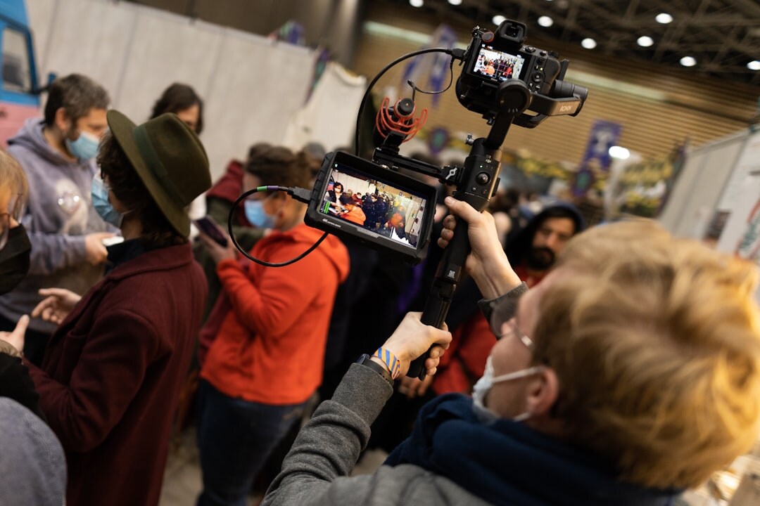 young french filmmaker on set