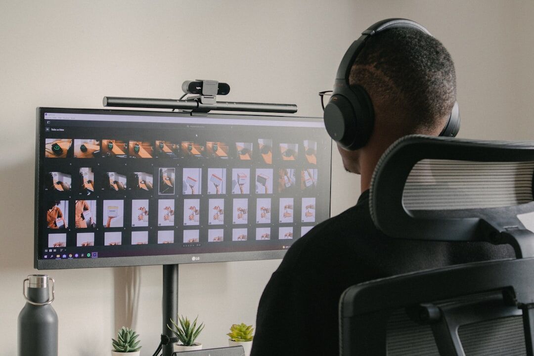 video editor reviewing footage