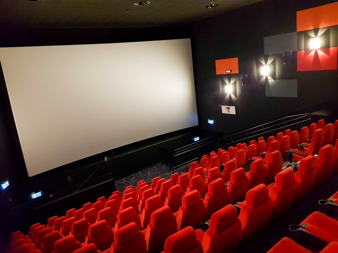cinema screen with audience