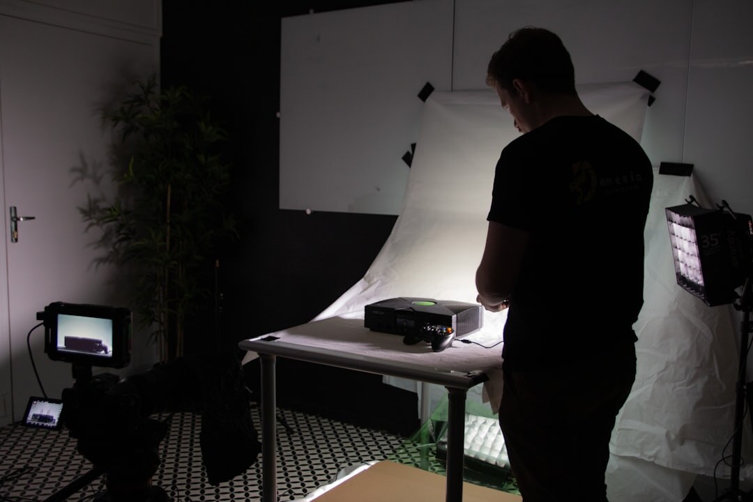 young french filmmaker on set