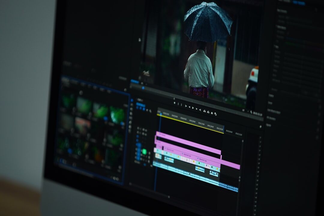 video editing software screen